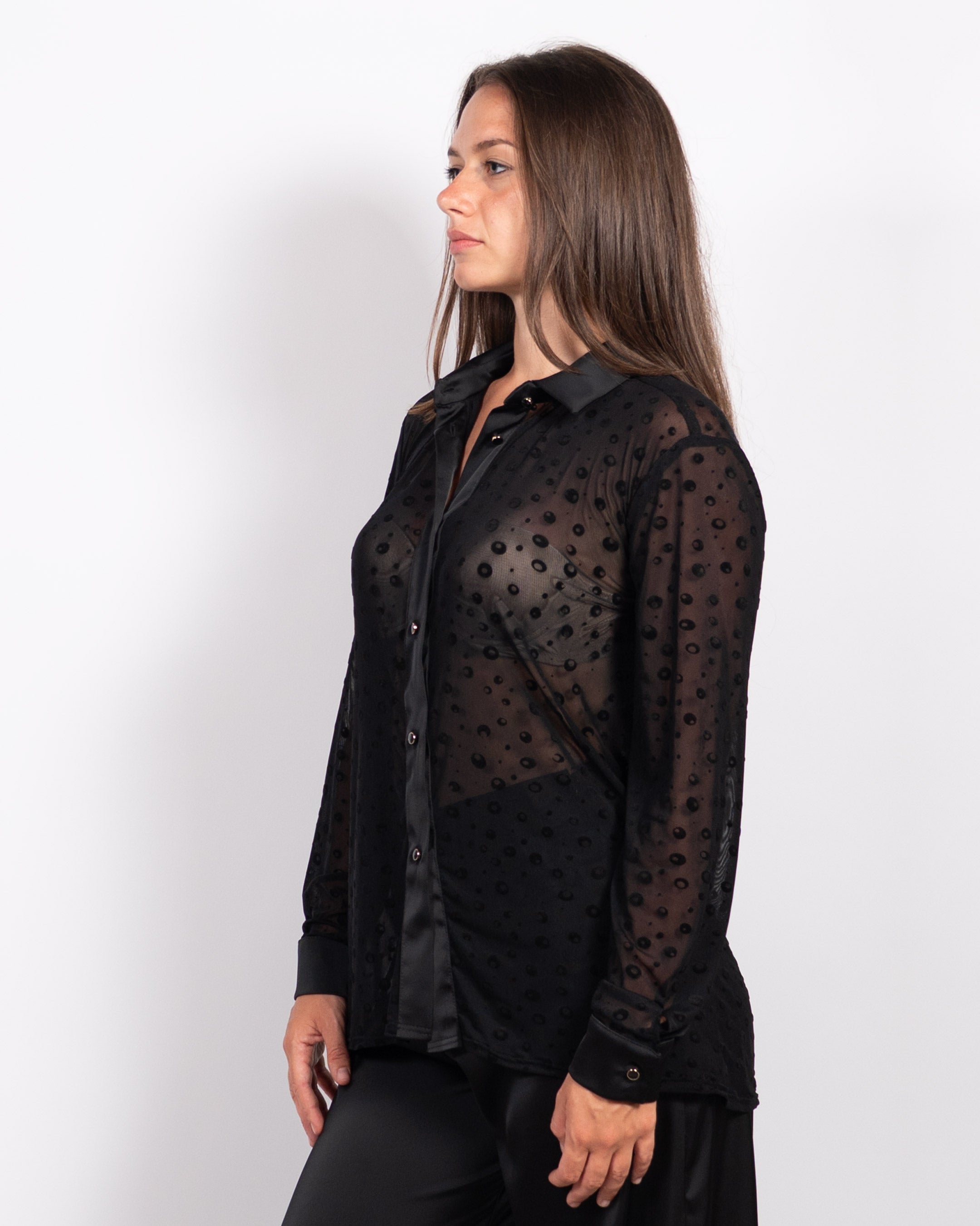 Luna Black Tulle Shirt
