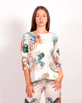 Blusa Classy Leopardo Bianco