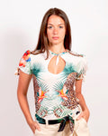 Blusa Diva Leopardo Bianco