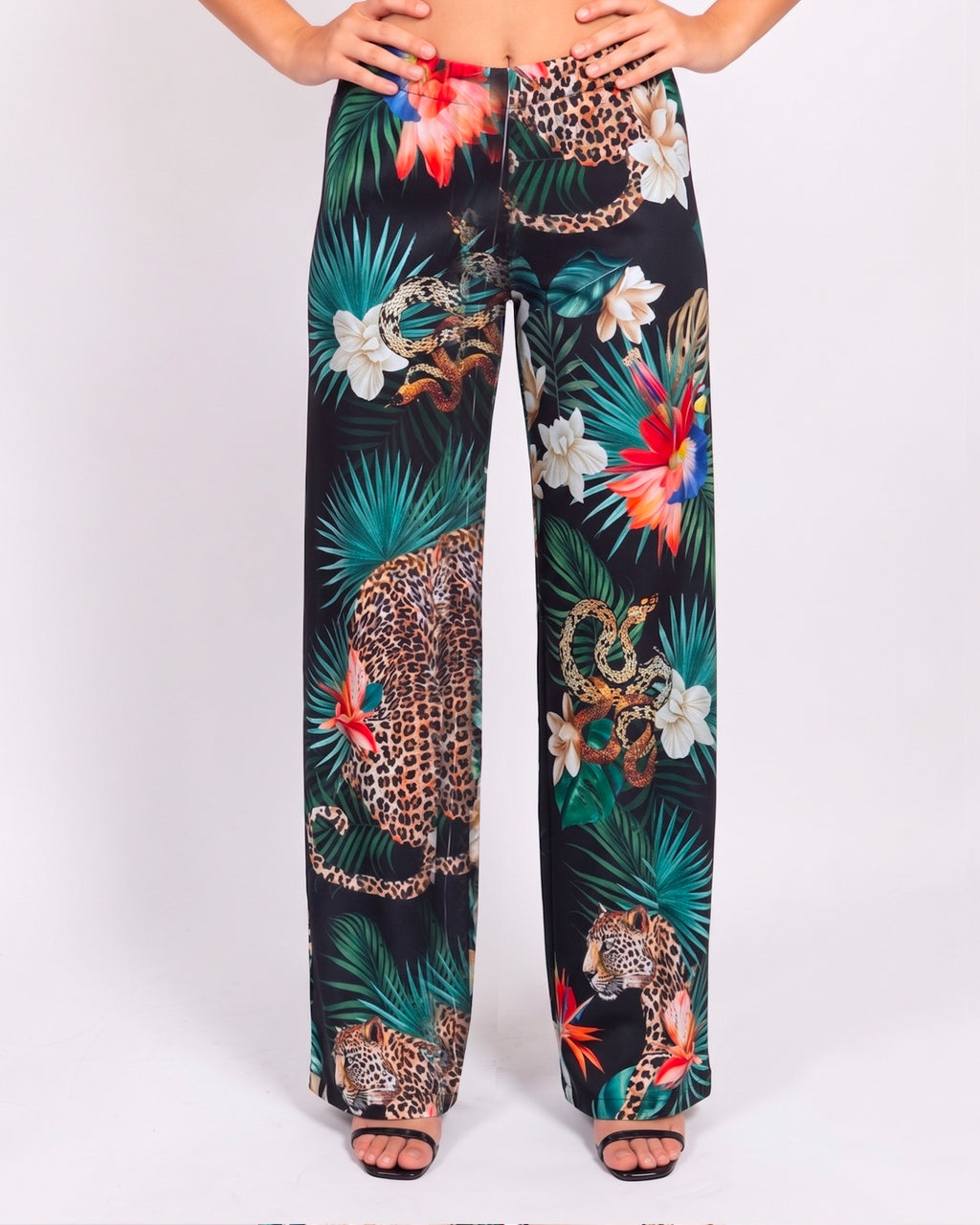 Pantalone Handy Leopardo Nero