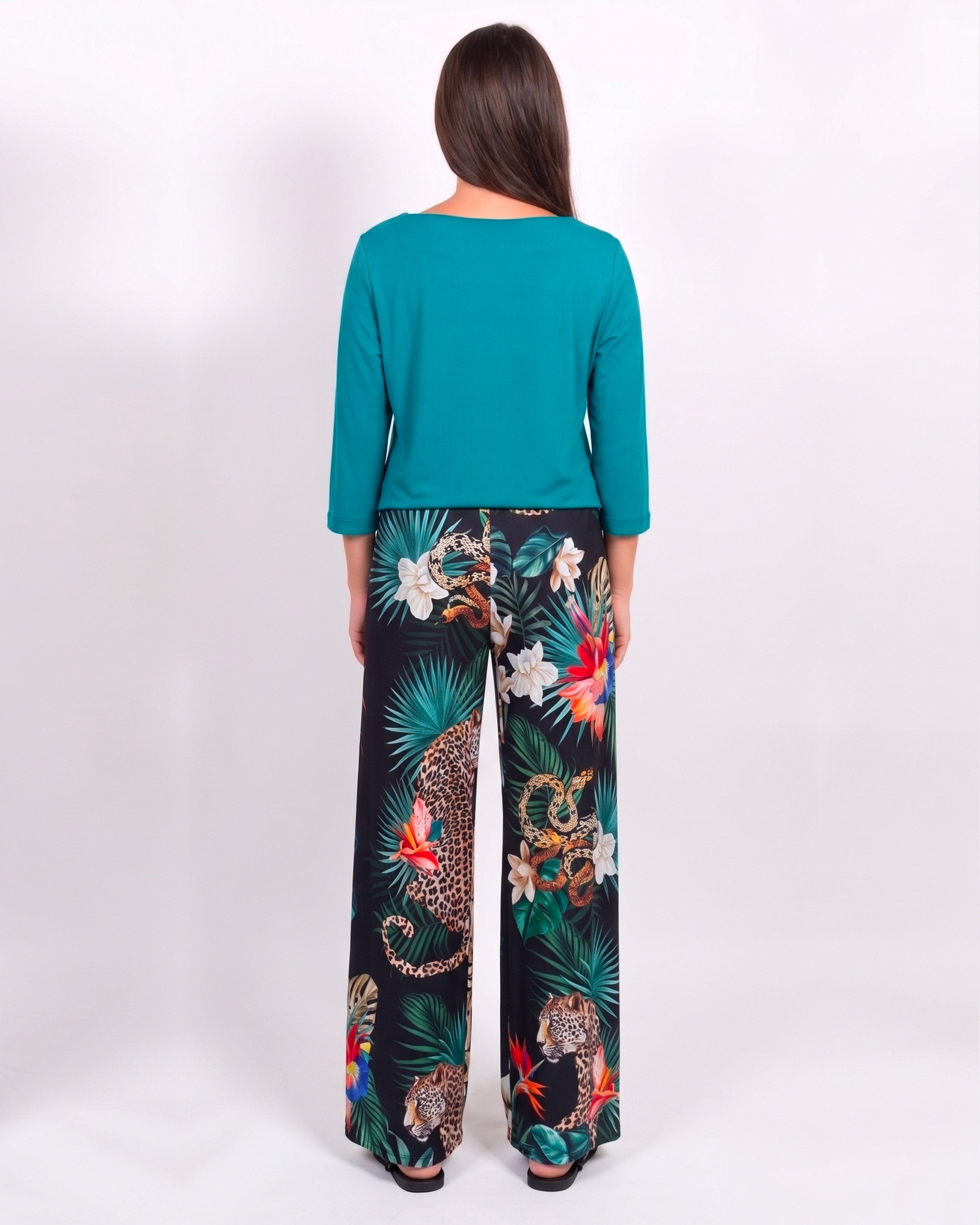 Pantalone Handy Leopardo Nero