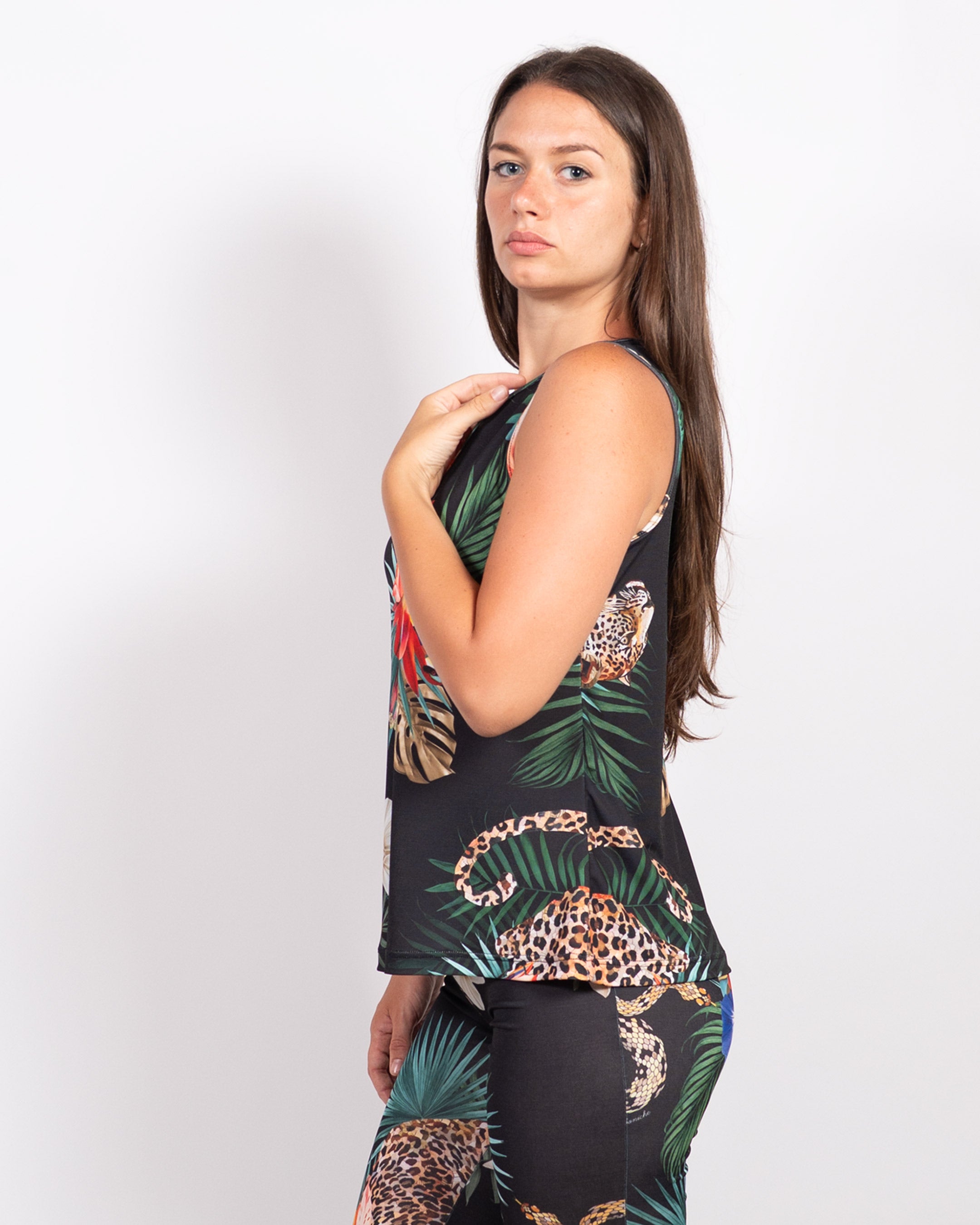 Moran Black Leopard Vest
