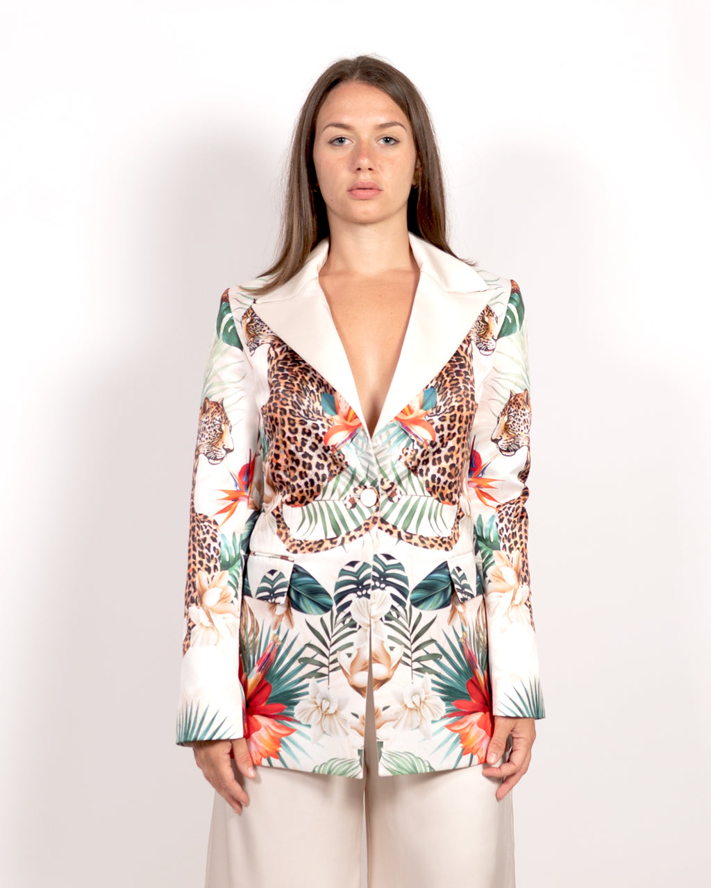 Giacca Duca Leopardo Bianco