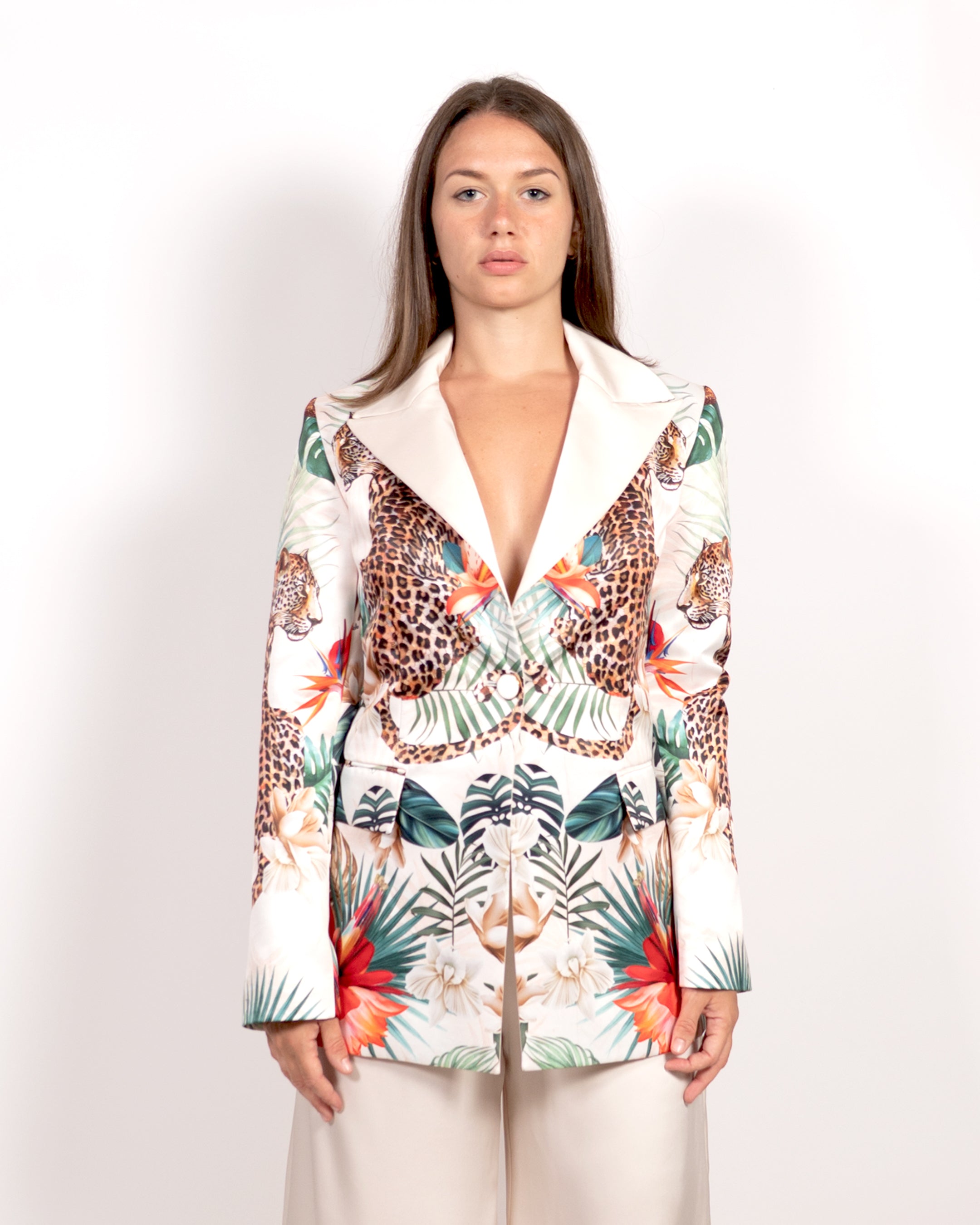 Giacca Duca Leopardo Bianco