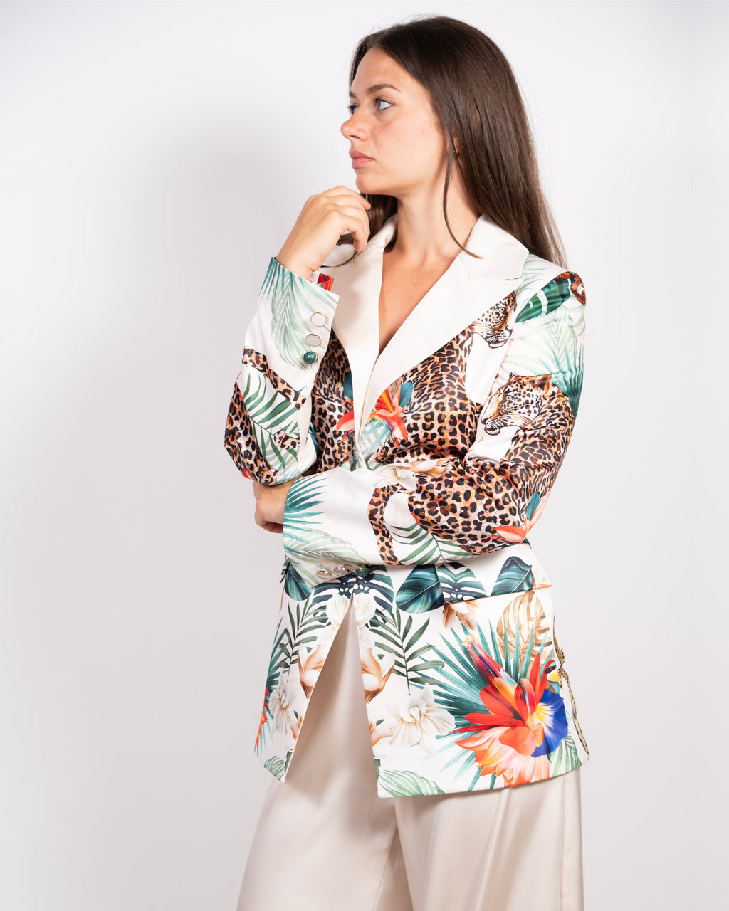 Giacca Duca Leopardo Bianco