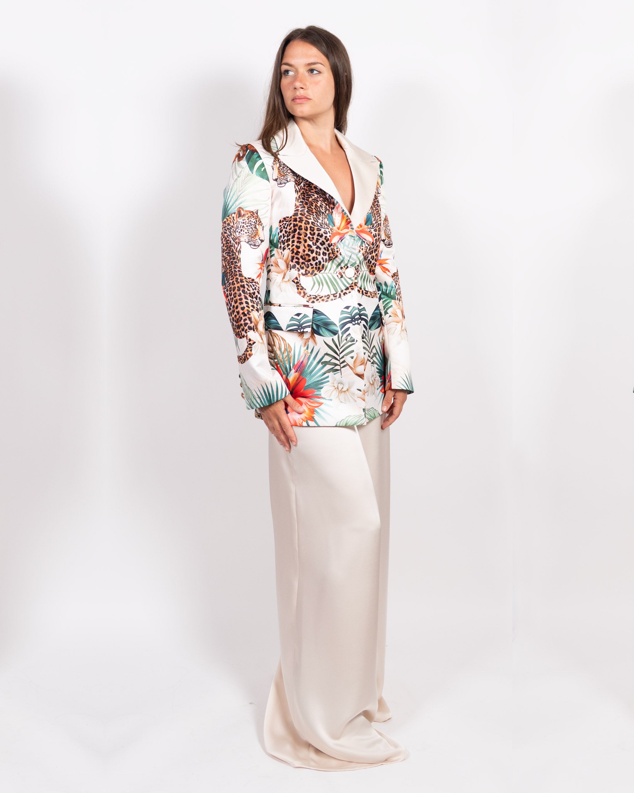 Giacca Duca Leopardo Bianco