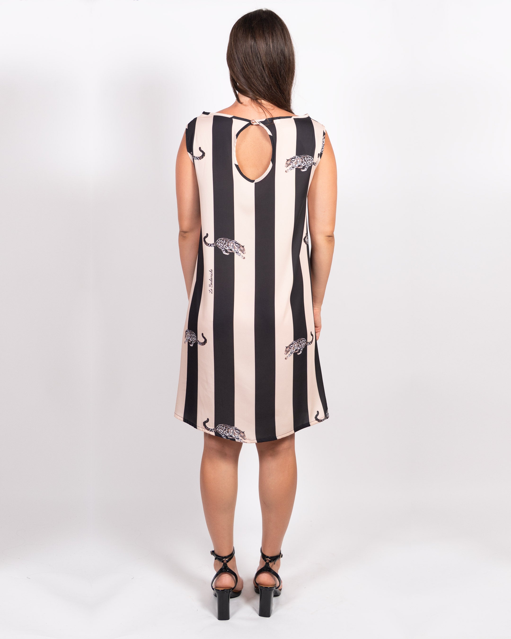 Short Striped Wing Dress