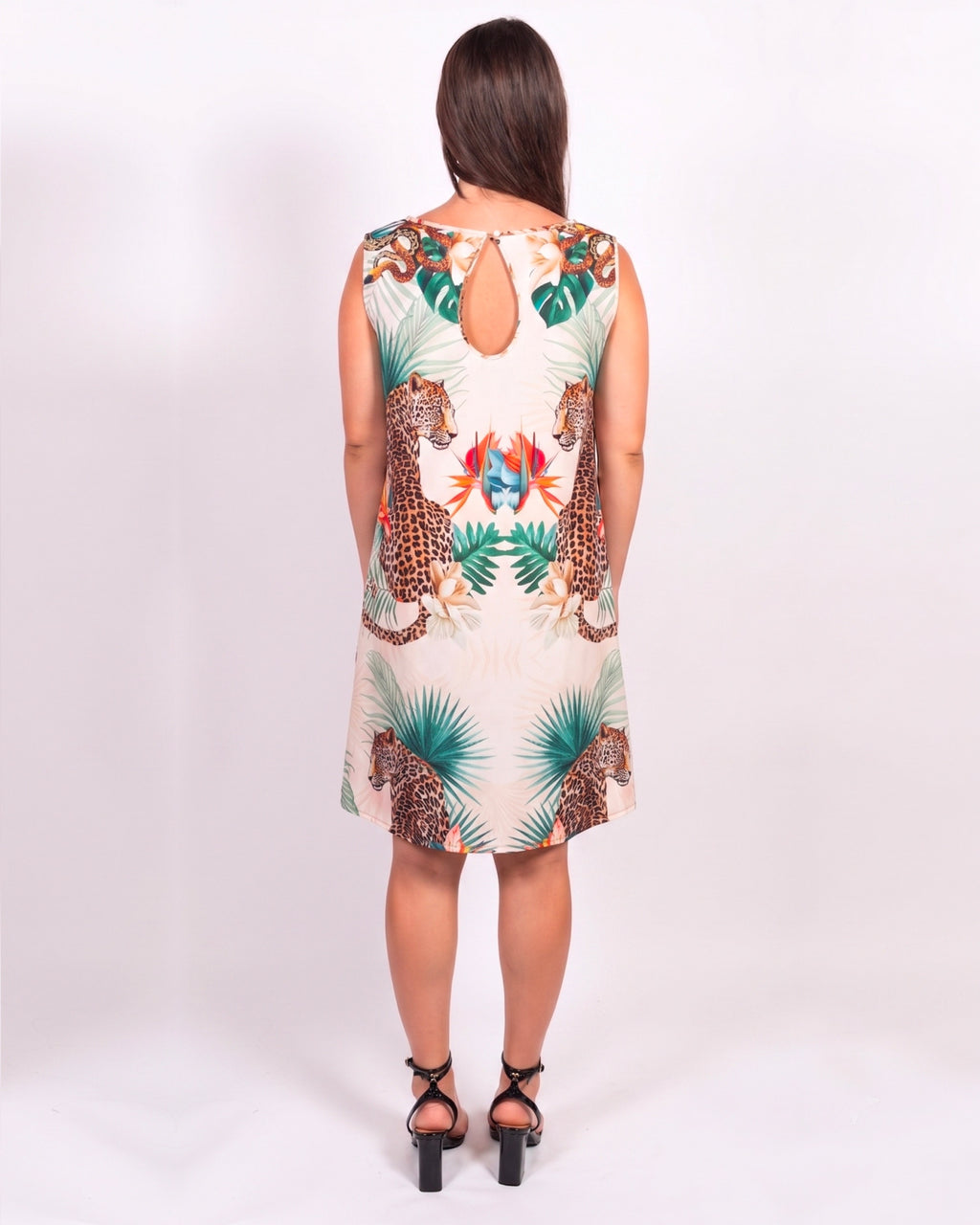 Short Striped Wing Dress