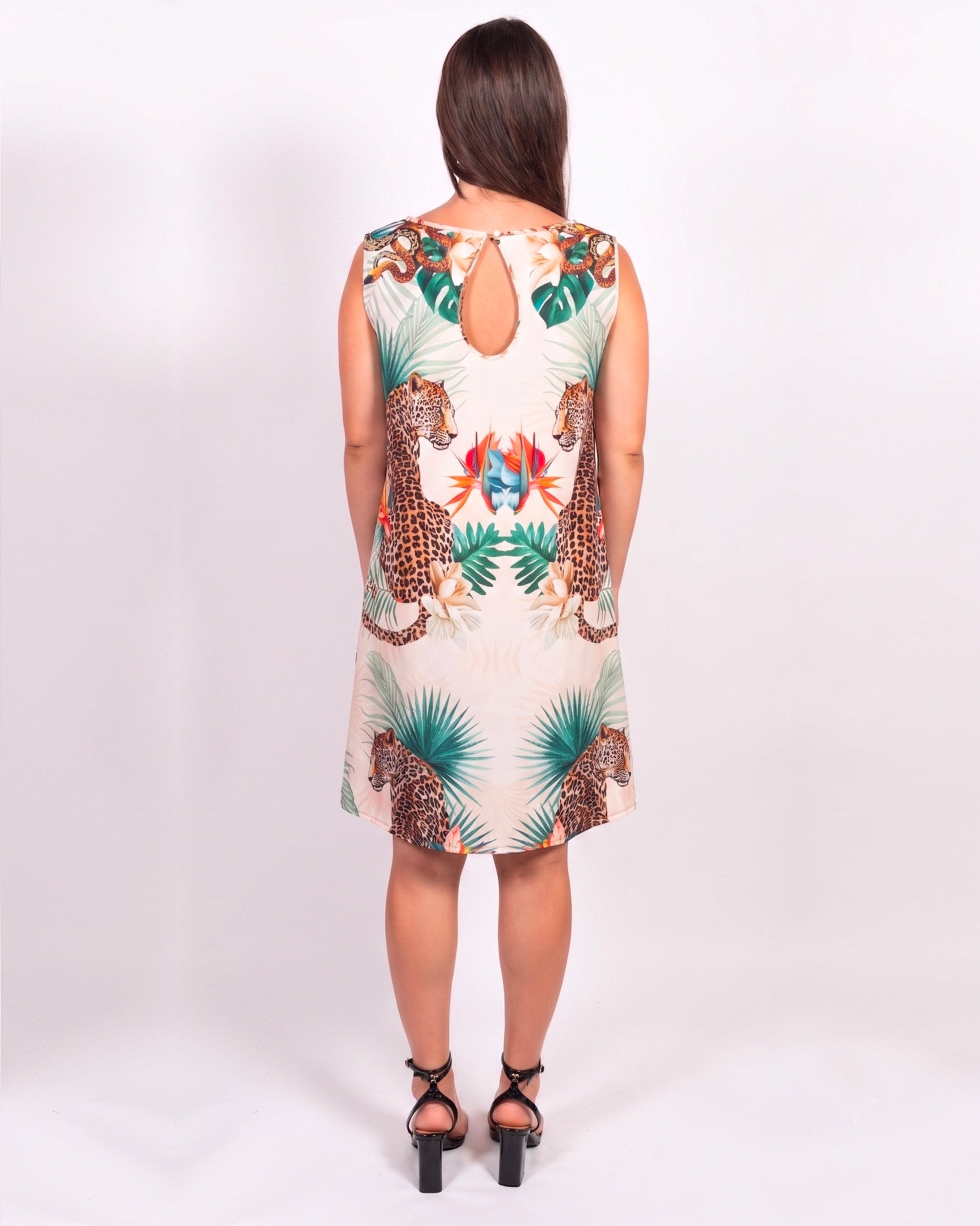 Short Striped Wing Dress