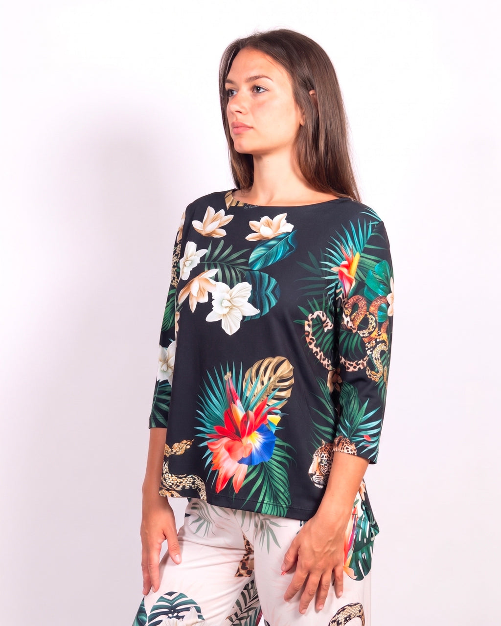 Blusa Classy Leopardo Nero