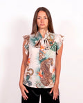 Camicia Zanna Leopardo Bianco