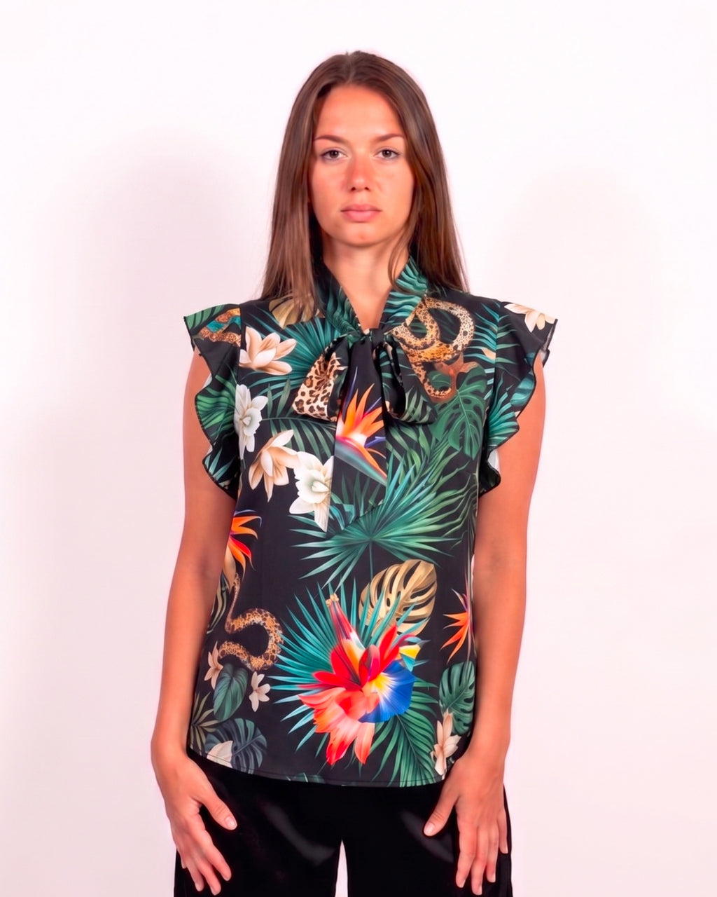 Black Leopard Tooth Shirt