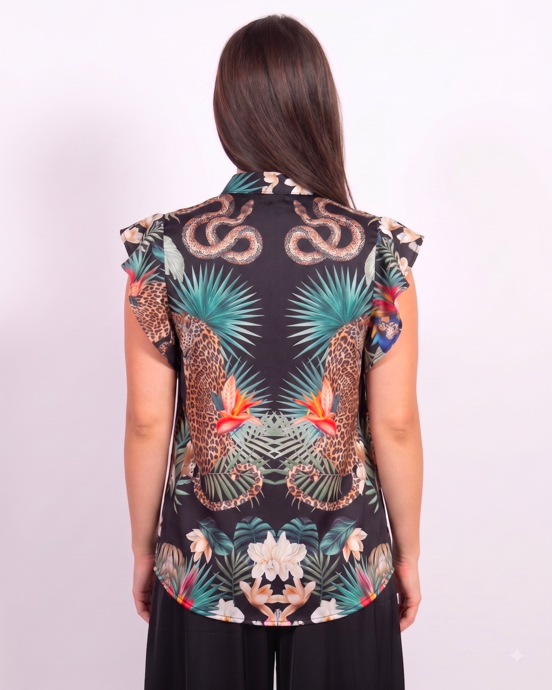 Black Leopard Tooth Shirt