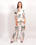 Pantalone Handy Leopardo Bianco