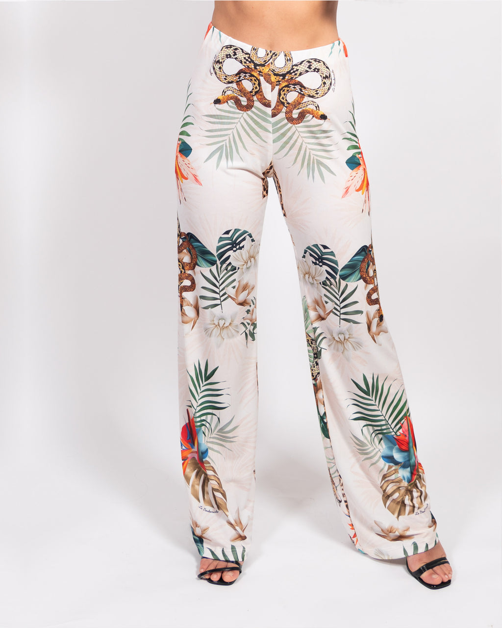 Pantalone Handy Leopardo Bianco
