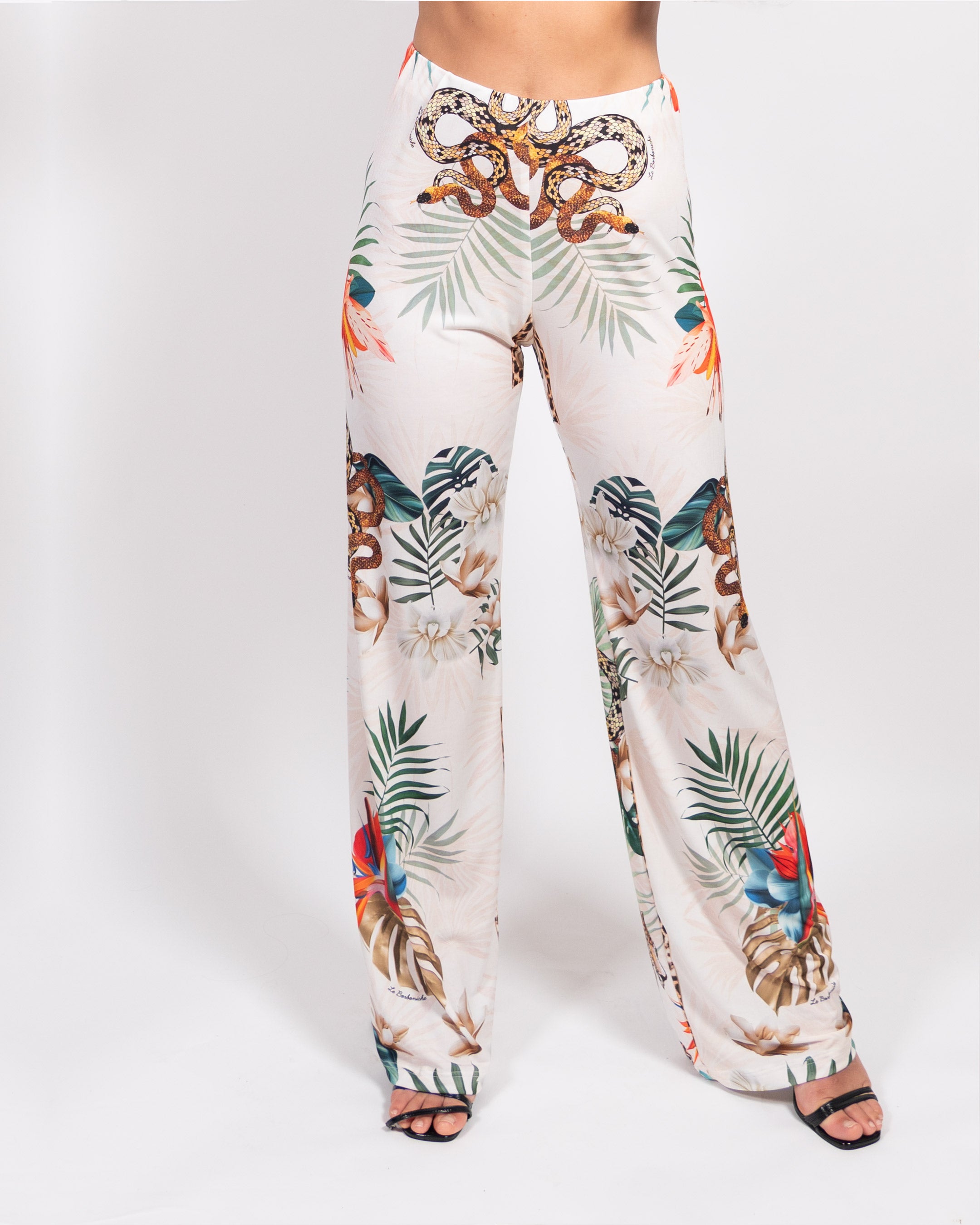 Pantalone Handy Leopardo Bianco