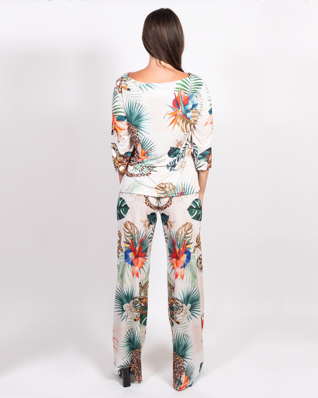 Pantalone Handy Leopardo Bianco