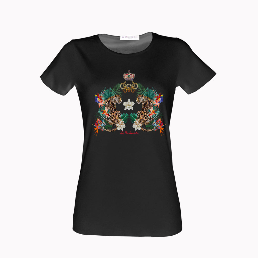 T-shirt Leopardi  Nero
