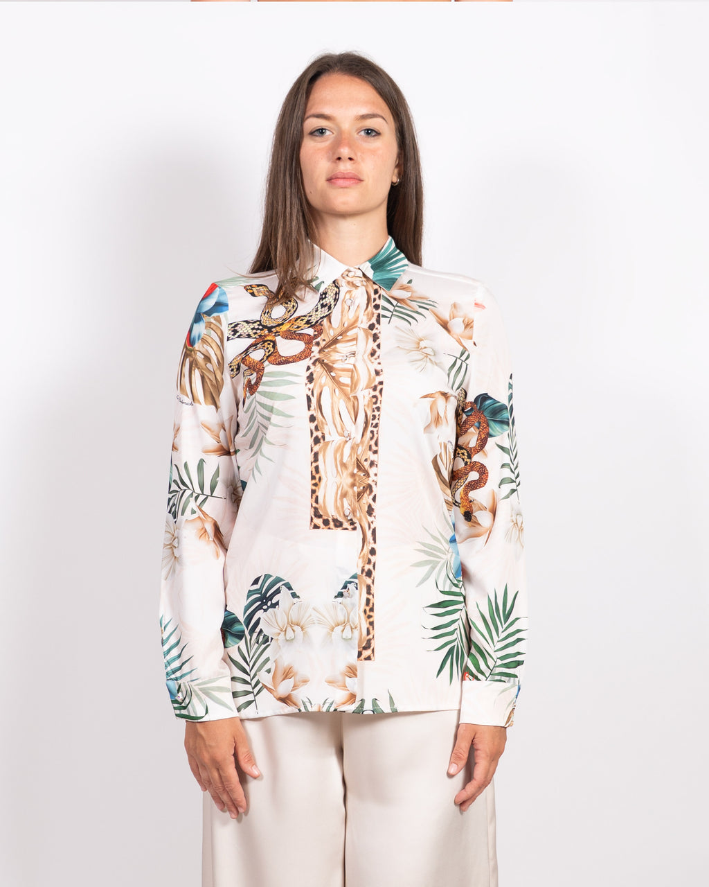 Camicia Luna Leopardo Bianco