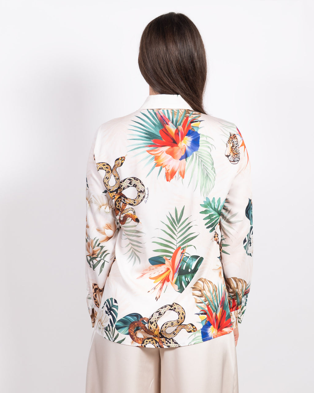 Camicia Luna Leopardo Bianco