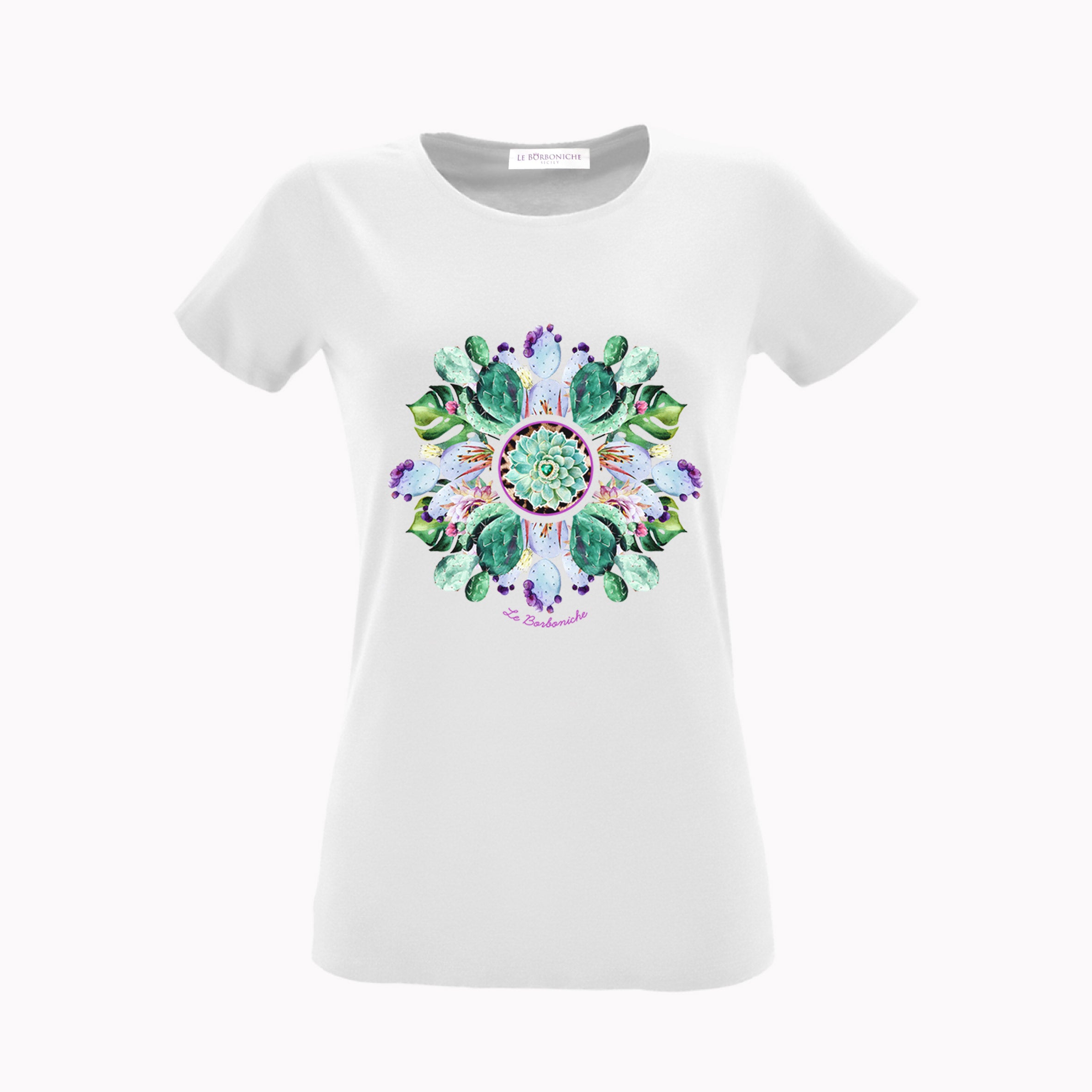 T-shirt Sicily Jungle Bianco
