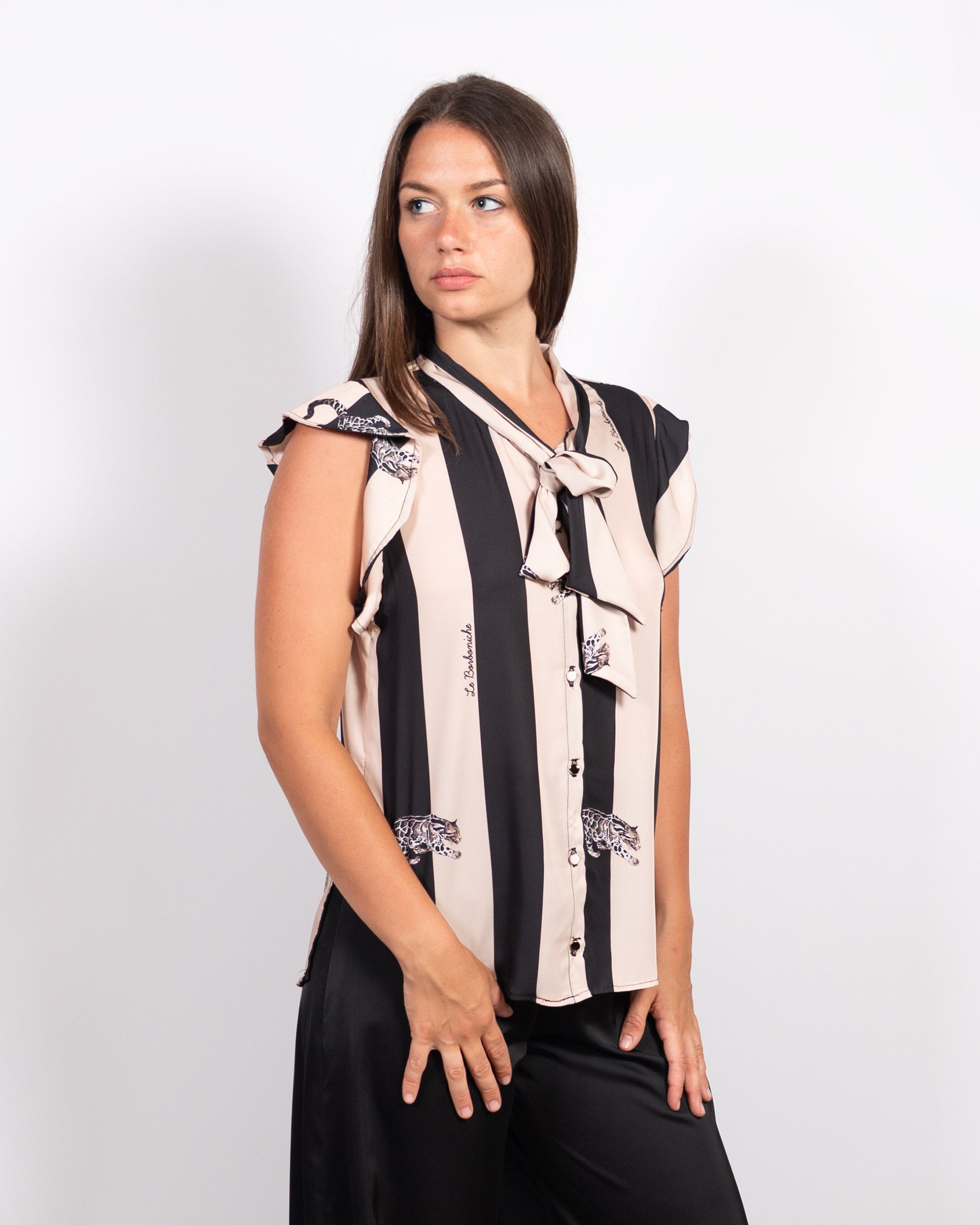 Black Leopard Tooth Shirt