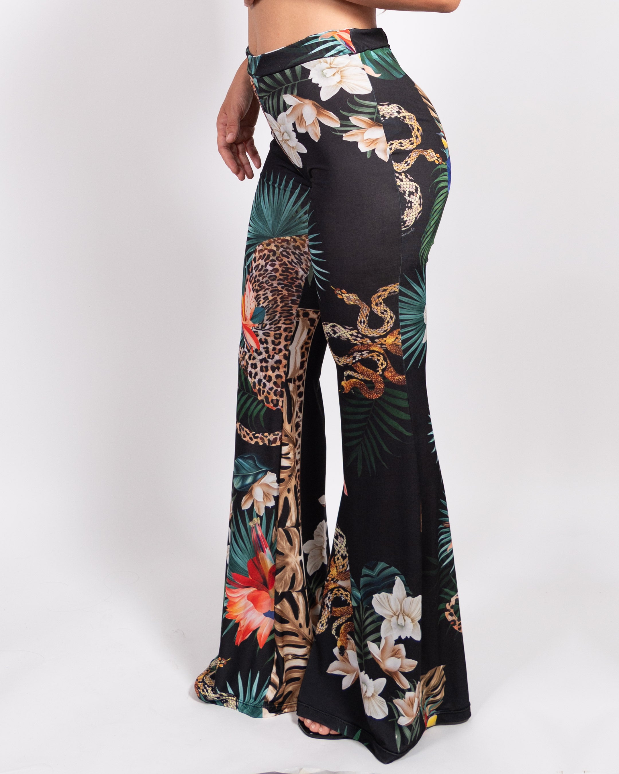 Pantalone Fante Leopardo Nero
