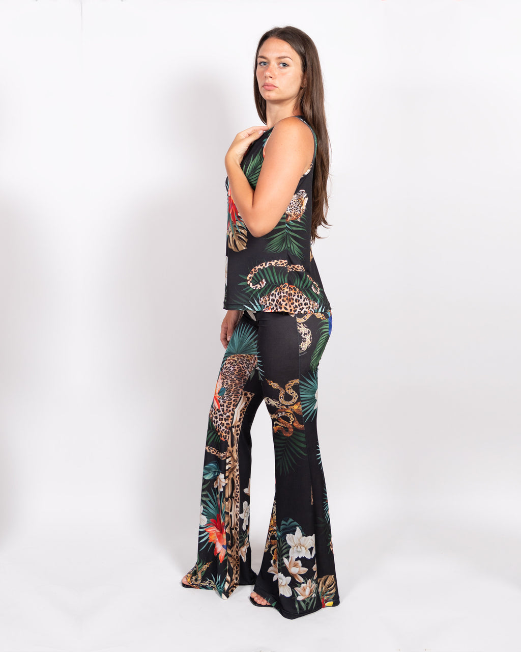 Pantalone Fante Leopardo Nero