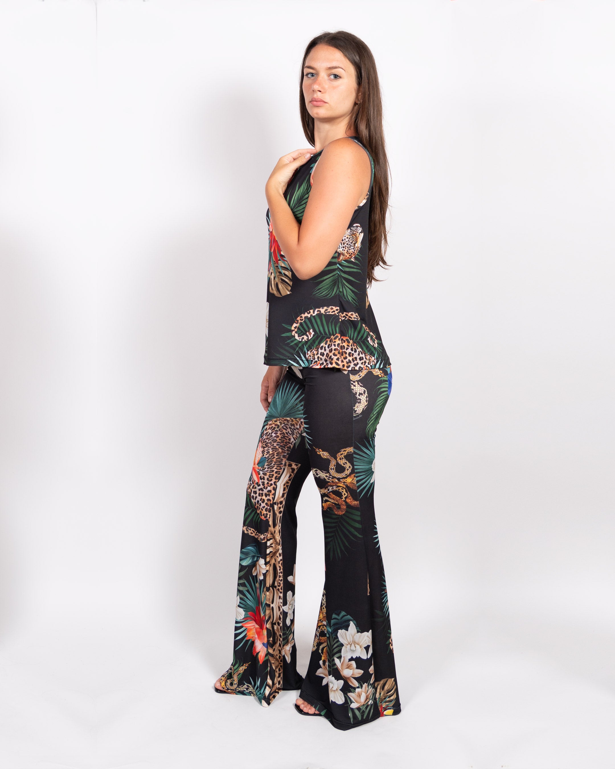 Pantalone Fante Leopardo Nero